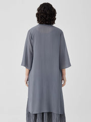 Sheer Silk Georgette High Collar Jacket