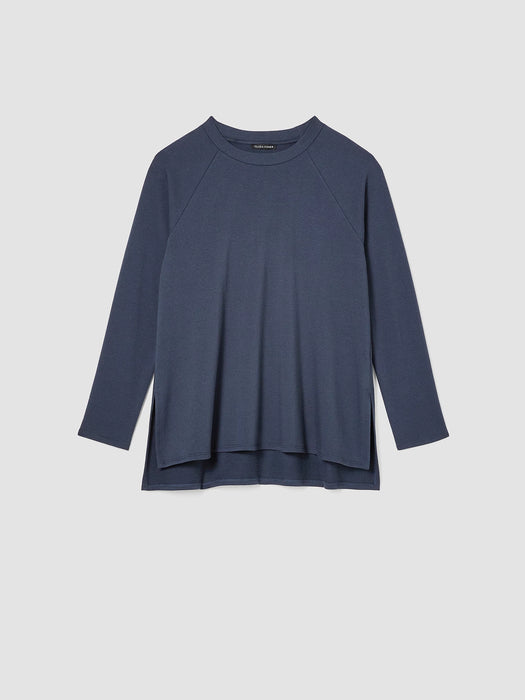 Cozy Brushed Terry Hug Raglan-Sleeve Top
