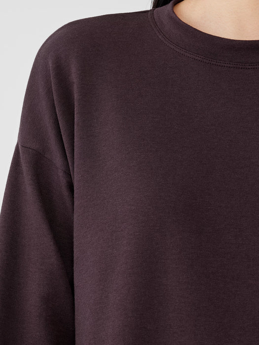 Cozy Brushed Terry Hug Crew Neck Long Top