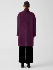 Sheared Suri Alpaca Stand Collar Coat