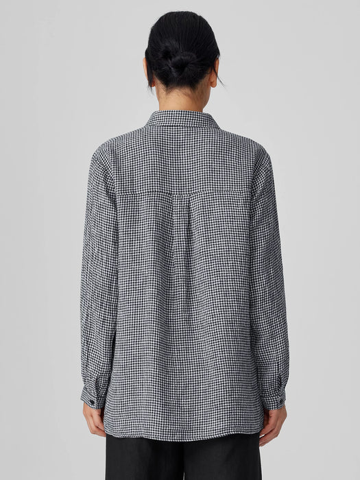 Puckered Organic Linen Classic Collar Shirt