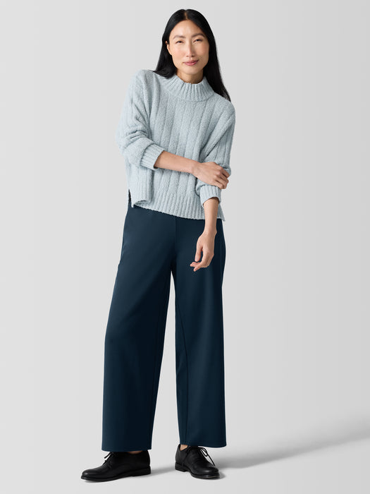 Cotton Fluff Rib Turtleneck Top