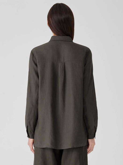 Organic Handkerchief Linen Classic Collar Shirt