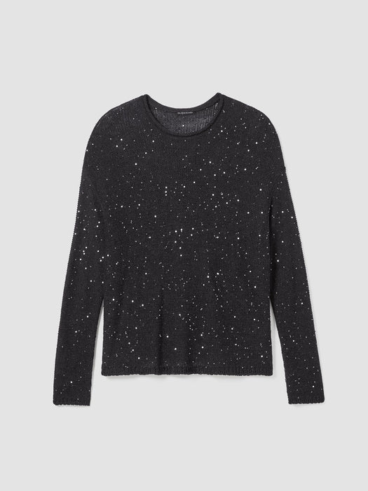 Merino Sequin Crew Neck Top