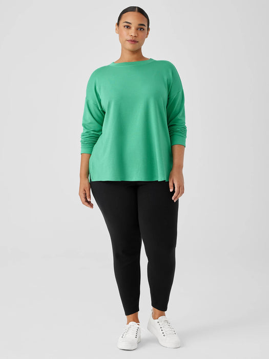 Cozy Brushed Terry Hug Crew Neck Top