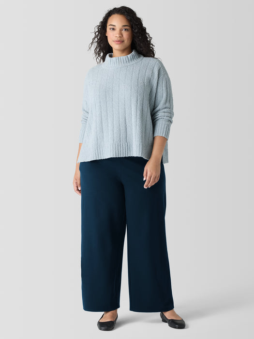 Cotton Fluff Rib Turtleneck Top