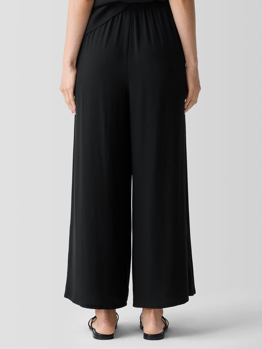 Silk Georgette Crepe Wide-Leg Pant