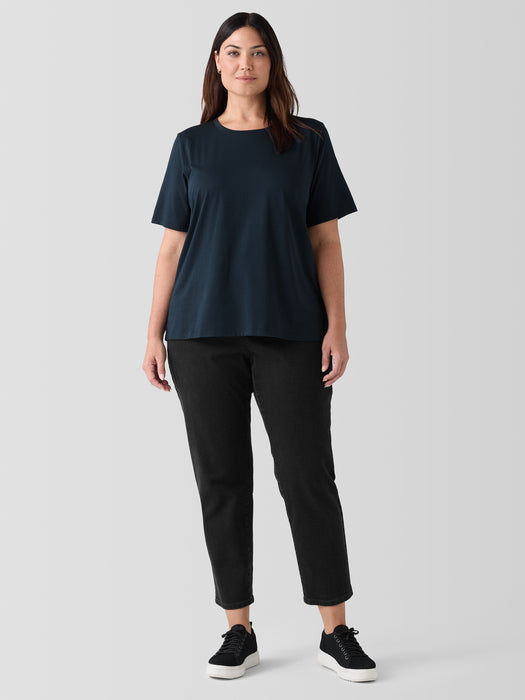 Organic Pima Cotton Jersey&nbsp;Round Neck Tee