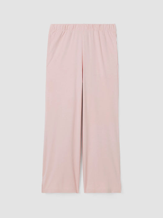 Cozy Organic Cotton Interlock Wide-Leg Pant