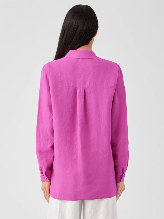 Organic Handkerchief Linen Classic Collar Shirt