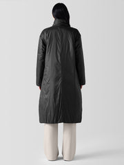 Eggshell Recycled Nylon Long Coat