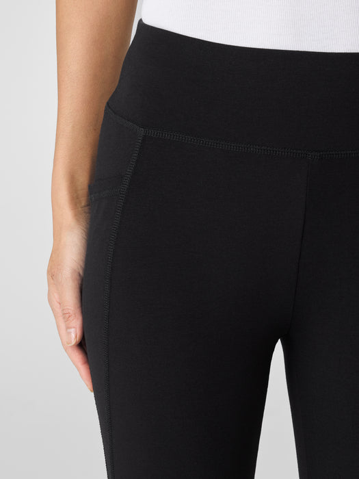 Pima Cotton Stretch Jersey Capri&nbsp;Leggings