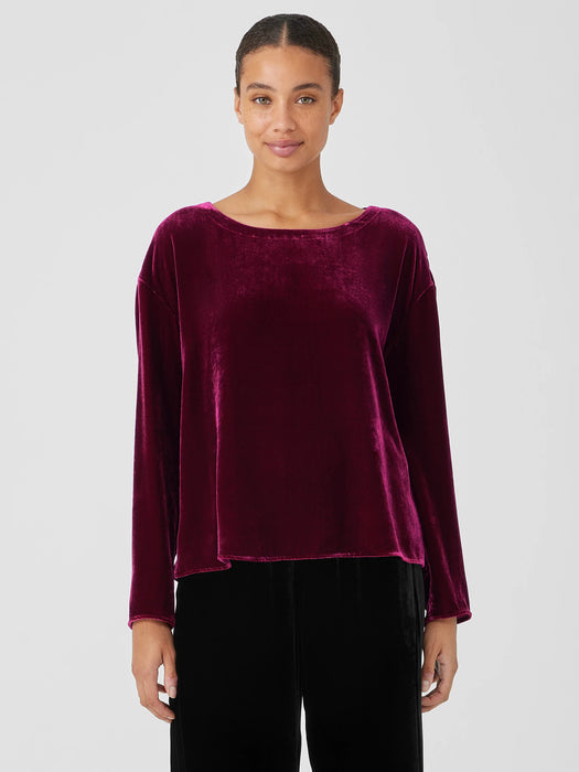 Velvet Ballet Neck Box-Top