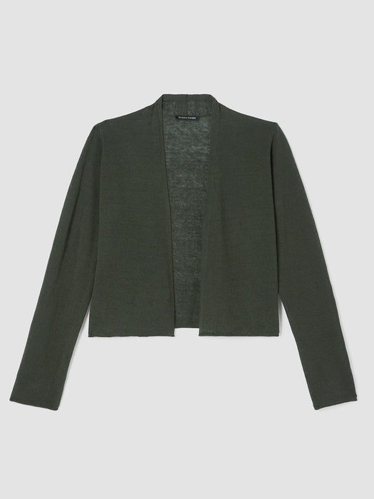Organic Linen Cotton Jersey Cropped Cardigan