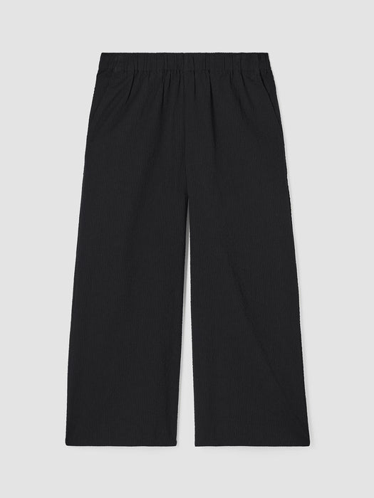 Organic Cotton Ripple Wide-Leg Pant