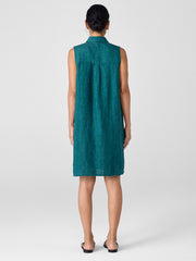 Washed Organic Linen D&eacute;lav&eacute; Sleeveless Shirtdress
