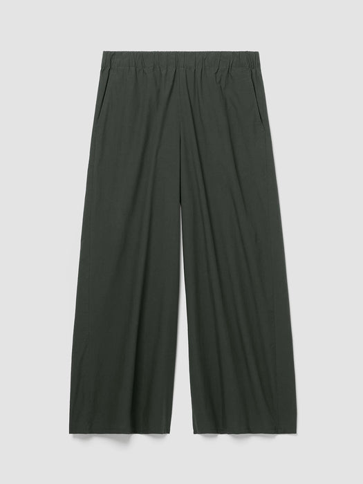 Washed Organic Cotton Poplin Wide-Leg Pant