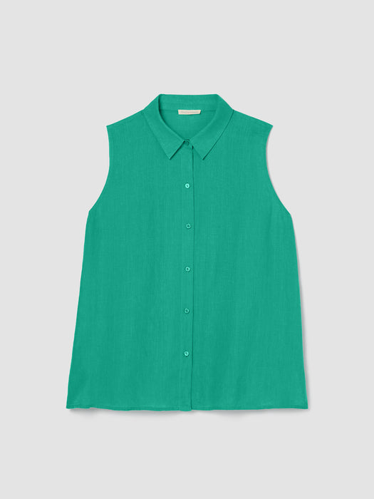 Organic Handkerchief Linen Sleeveless Shirt