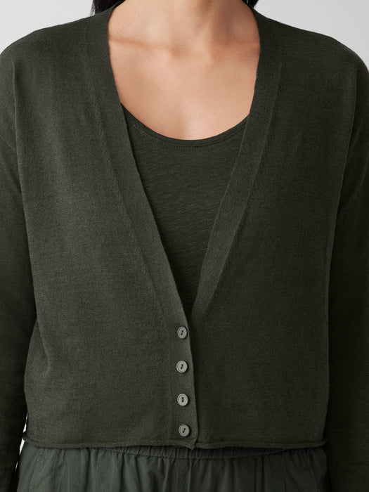 Organic Linen Cotton&nbsp;Cropped Cardigan
