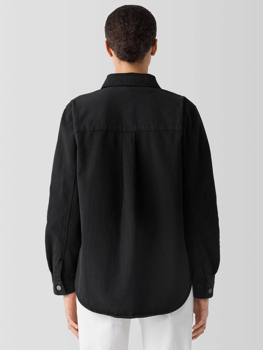 Garment-Dyed Utility&nbsp;Organic&nbsp;Cotton Shirt Jacket