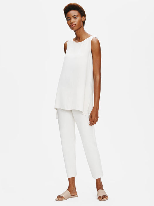Washable Stretch Crepe Slim Ankle Pant