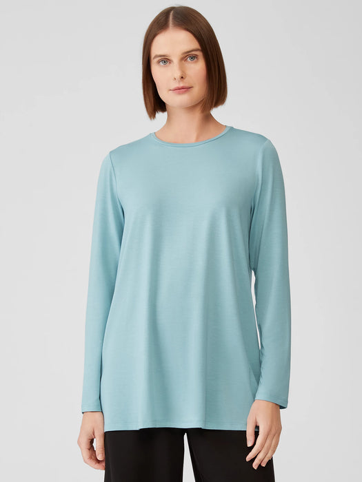 Fine Jersey Crew Neck Top
