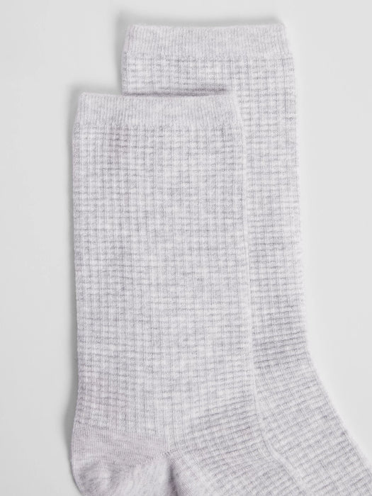 Cotton Waffle Crew Sock
