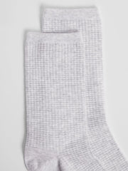 Cotton Waffle Crew Sock