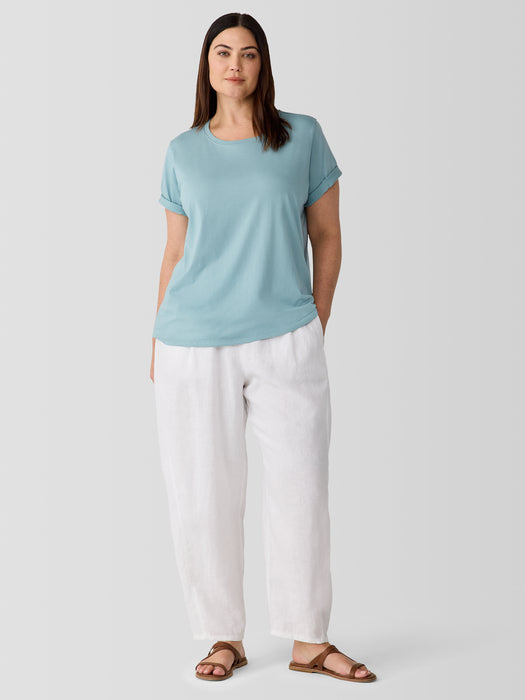 Organic Pima Cotton Jersey&nbsp;Round Neck Tee