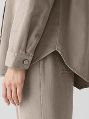 Garment-Dyed Utility&nbsp;Organic&nbsp;Cotton Shirt Jacket