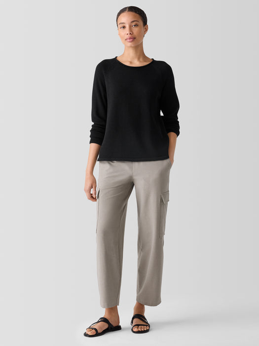 Peruvian Cotton Blend Crew Neck Top