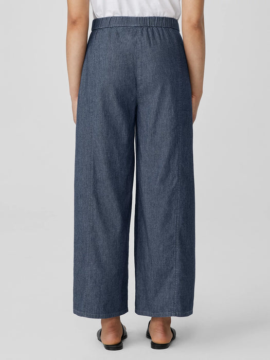 Airy Organic Cotton Twill Wide-Leg Pant