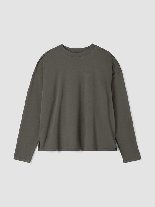 Cozy Brushed Terry Hug Crew Neck Top