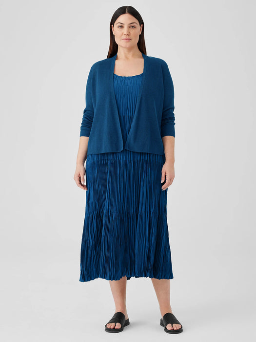 Organic Linen Cotton Airy Tuck Cropped Cardigan