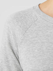 Cozy Brushed Terry Hug Raglan-Sleeve Top