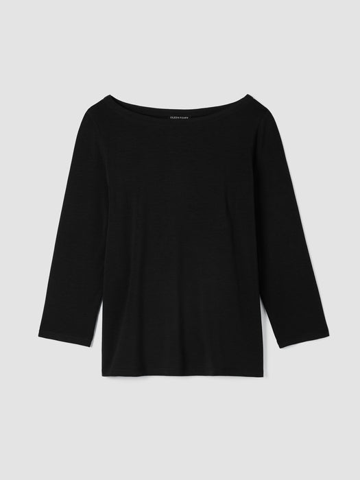 Fine Jersey Bateau Neck Top
