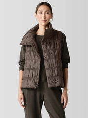 Eggshell Recycled Nylon Stand Collar Vest