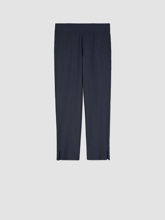 Washable Stretch Crepe Pant with Slits