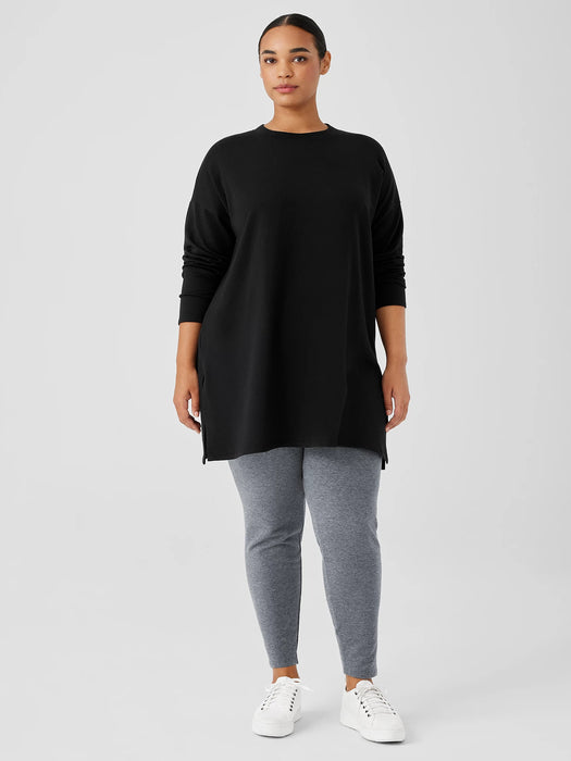 Cozy Brushed Terry Hug Crew Neck Long Top