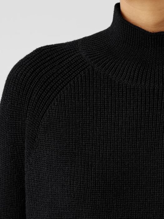 Merino Cropped Turtleneck Top in Regenerative&nbsp;Wool