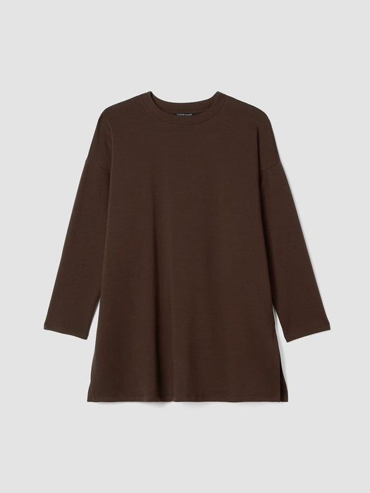Cozy Brushed Terry Hug Crew Neck Long Top