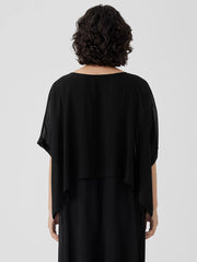 Sheer Silk Georgette Poncho