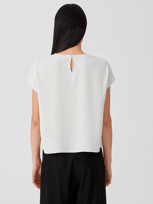 Silk Georgette Crepe Square Top