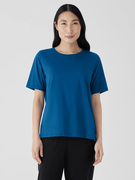Organic Pima Cotton Jersey&nbsp;Round Neck Tee