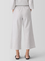Organic Cotton Ripple Checkered Wide-Leg Pant