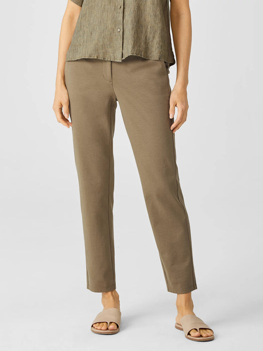 Cotton Ponte Slim Pant