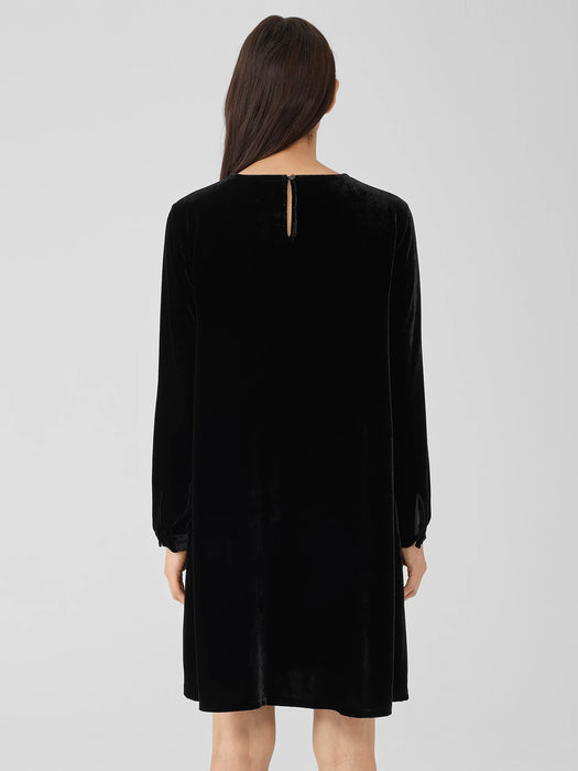 Velvet Crew Neck Dress