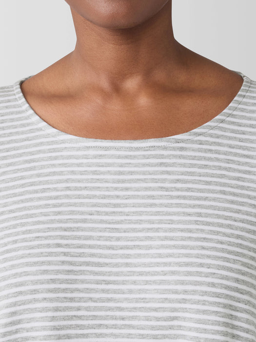 Striped Organic Cotton Interlock Sleep Dress