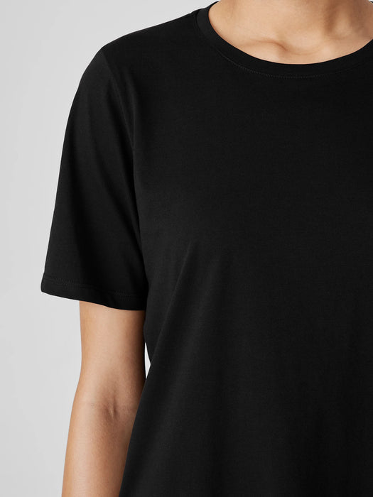 Organic Pima Cotton Jersey&nbsp;Round Neck Tee