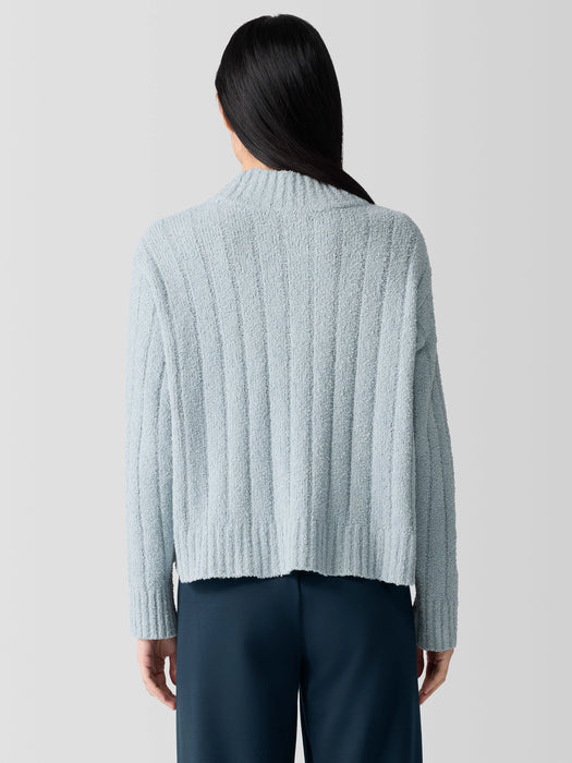 Cotton Fluff Rib Turtleneck Top